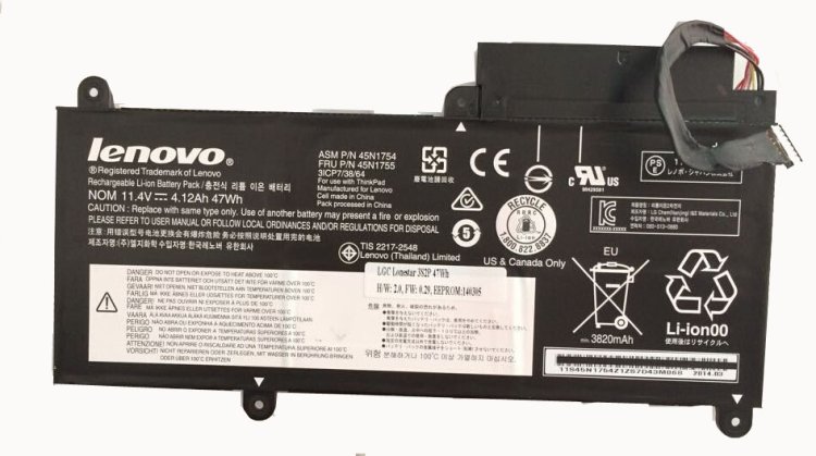 47Wh Bateria do Lenovo 45N1754 45N1755 45N1756 45N1757 - Kliknij na obrazek aby go zamknąć