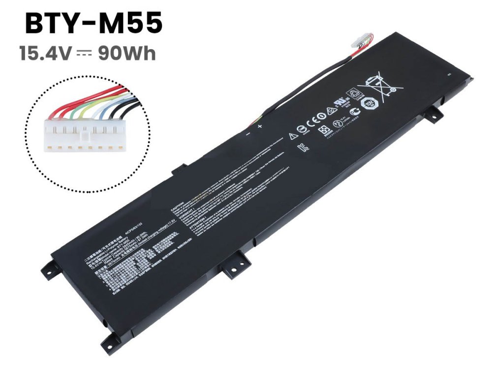 5845mAh 90Wh Bateria MSI Alpha 17 B5EEK-002