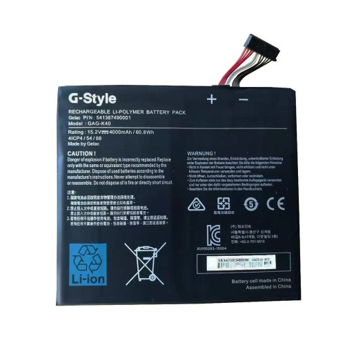 4000mAh 60.8Wh Bateria Gigabyte GAG-K40