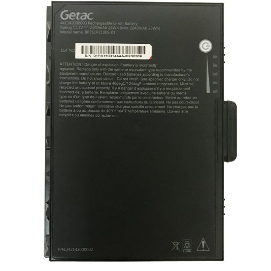 2100mAh 24Wh Bateria Getac 441142000003 - Kliknij na obrazek aby go zamknąć