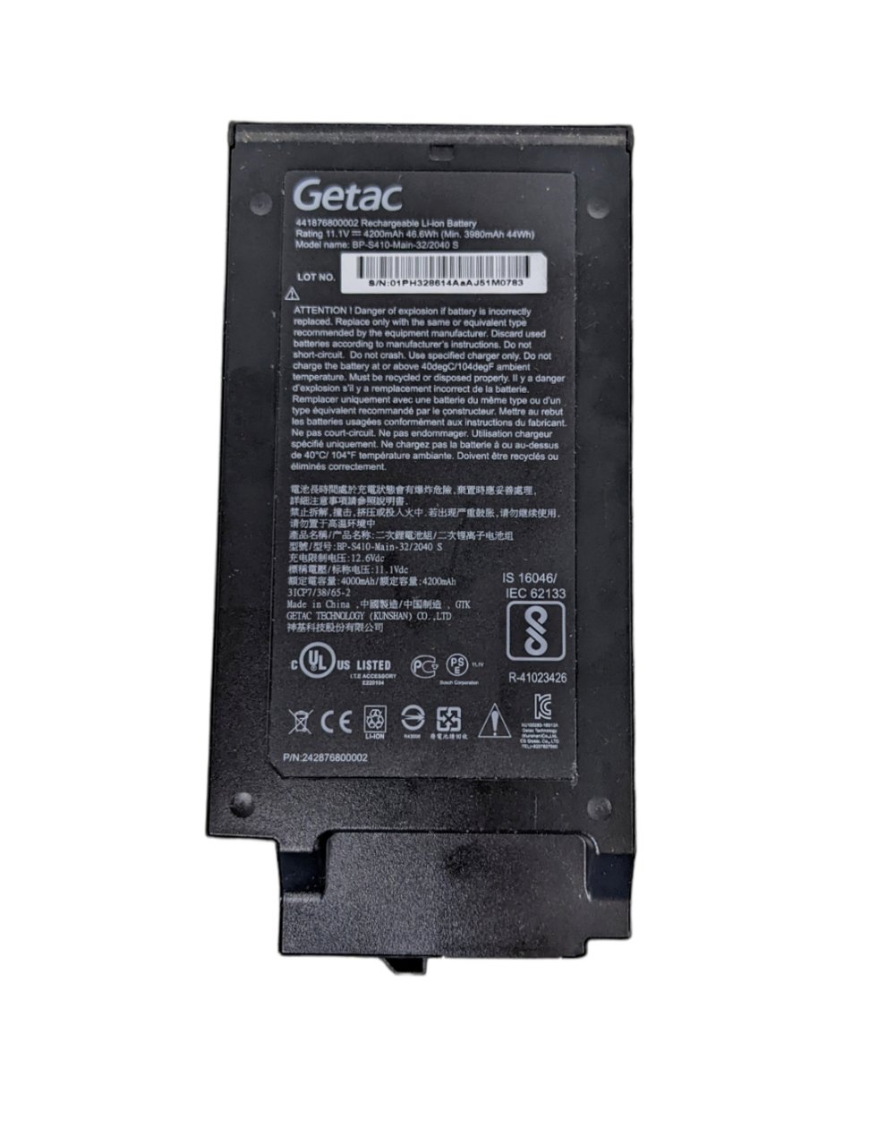 4200mAh 46.6Wh Bateria Getac 242876800002