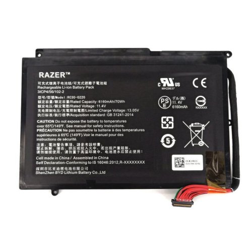 Oryginalny 6160mAh 70Wh Bateria Razer Blade Pro 17" (2017) RZ09-0220