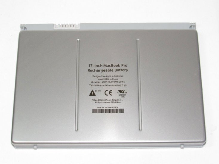 68Wh Bateria Apple MacBook Pro 17 A1151 - Kliknij na obrazek aby go zamknąć