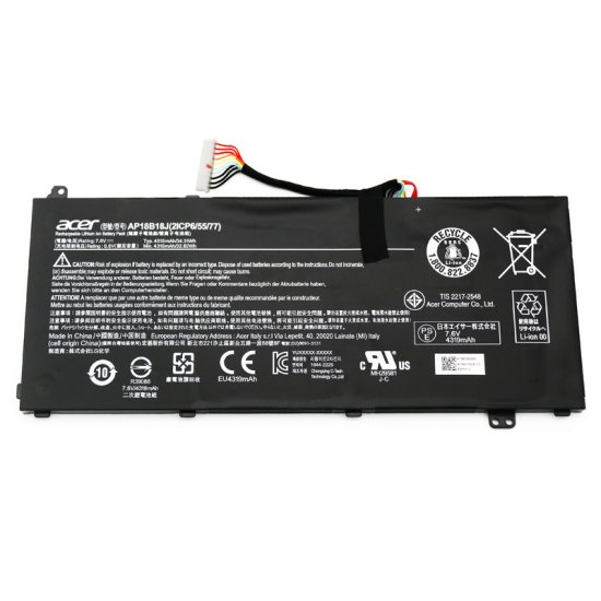 Oryginalny 4515mAh 34.31Wh Acer 2ICP6/55/77 Bateria - Kliknij na obrazek aby go zamknąć