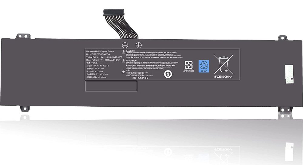 8200mAh 93.48Wh Bateria Schenker XMG Fusion 15 XFU15L19 Series