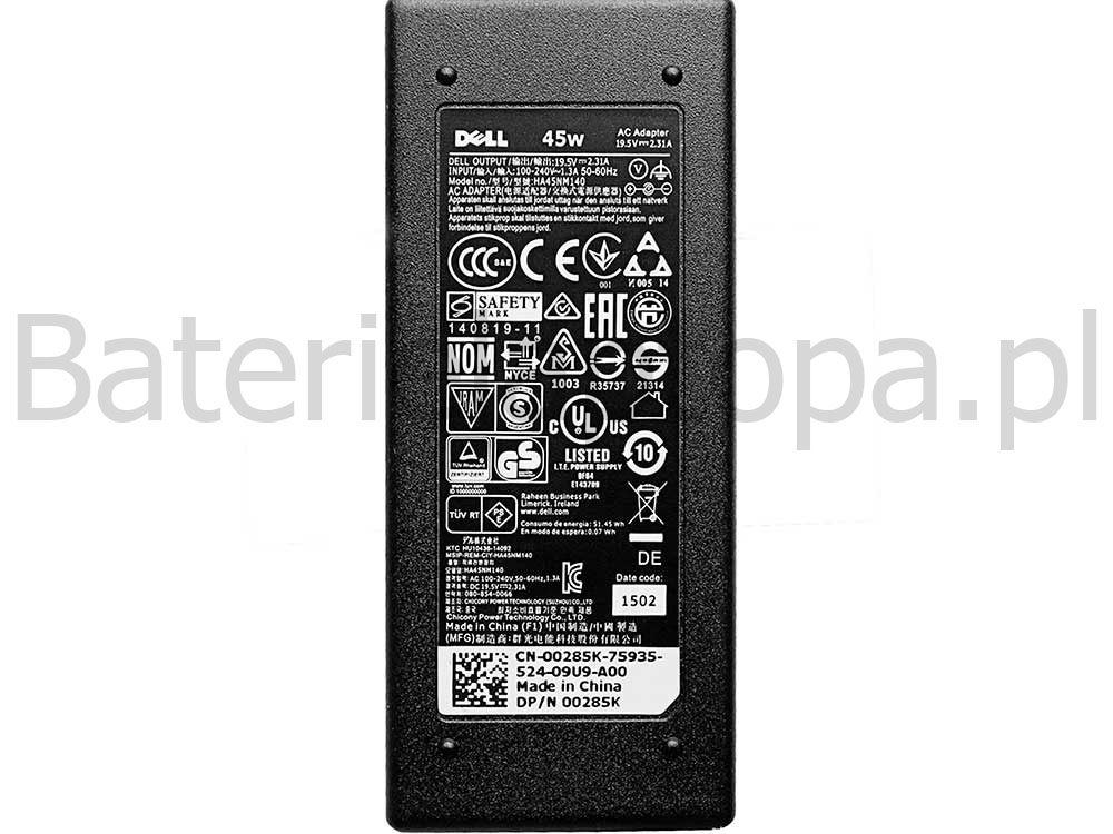 45W Dell Inspiron 5300 P121G001 Zasilacz Ładowarka