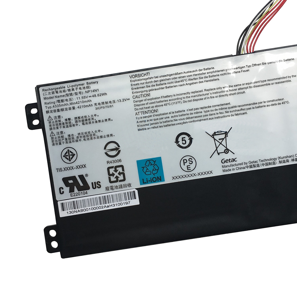 4210mAh 48.62Wh Bateria Getac NP14N1