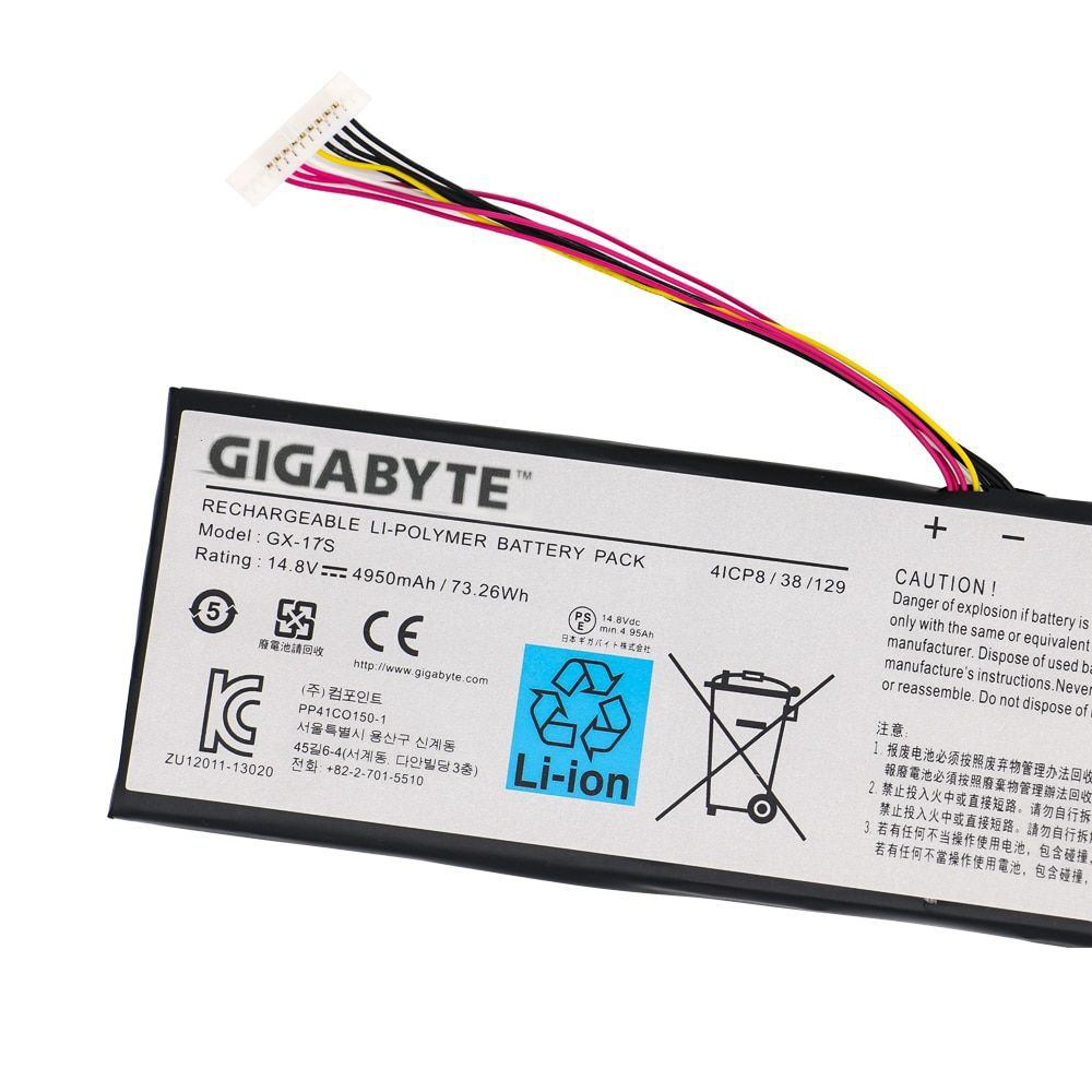 4950mAh 73.26Wh Bateria Gigabyte Aorus X3 Plus v5