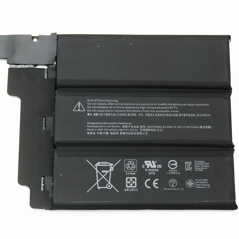 5473mAh 62.2Wh Microsoft G3HTA040H Bateria